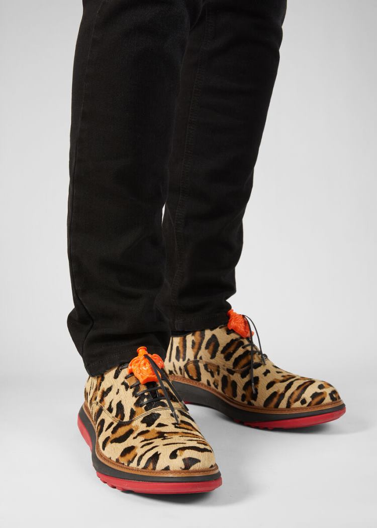 Versace Animalier Pattern Medusa Υβρίδιο Shoes παπουτσια ανδρικα λεοπαρ | AN939ZK