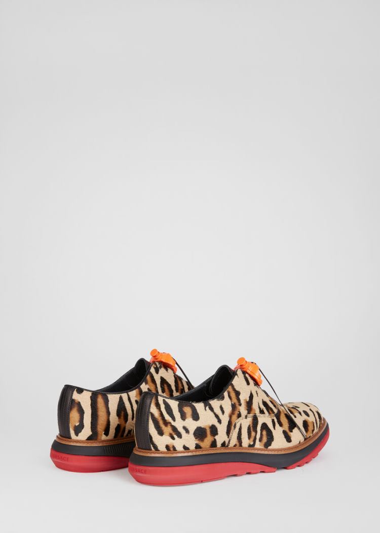 Versace Animalier Pattern Medusa Υβρίδιο Shoes παπουτσια ανδρικα λεοπαρ | AN939ZK