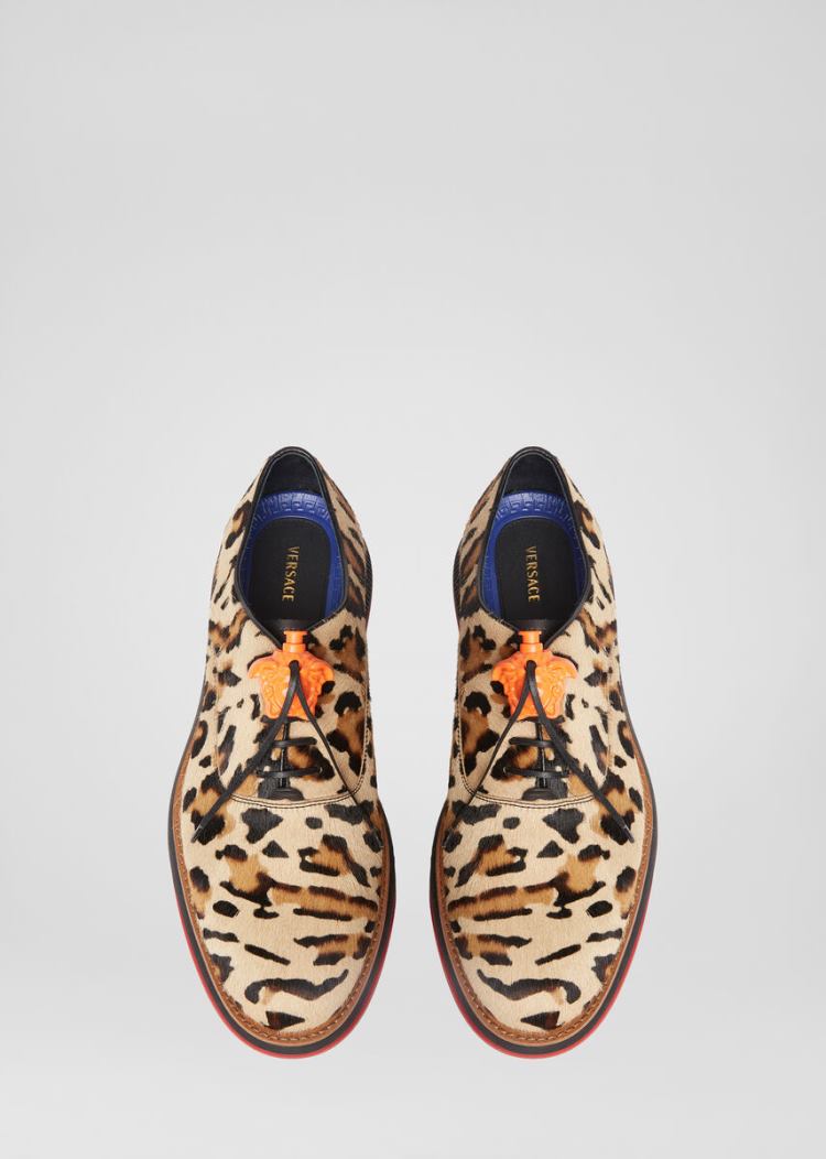 Versace Animalier Pattern Medusa Υβρίδιο Shoes παπουτσια ανδρικα λεοπαρ | AN939ZK