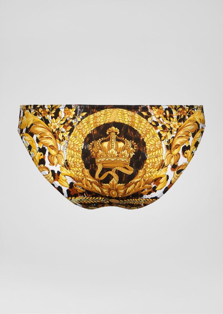 Versace Barocco Animalier Μπικίνι Bottoms μαγιό γυναικεια Πολύχρωμο | 6SD0YIM