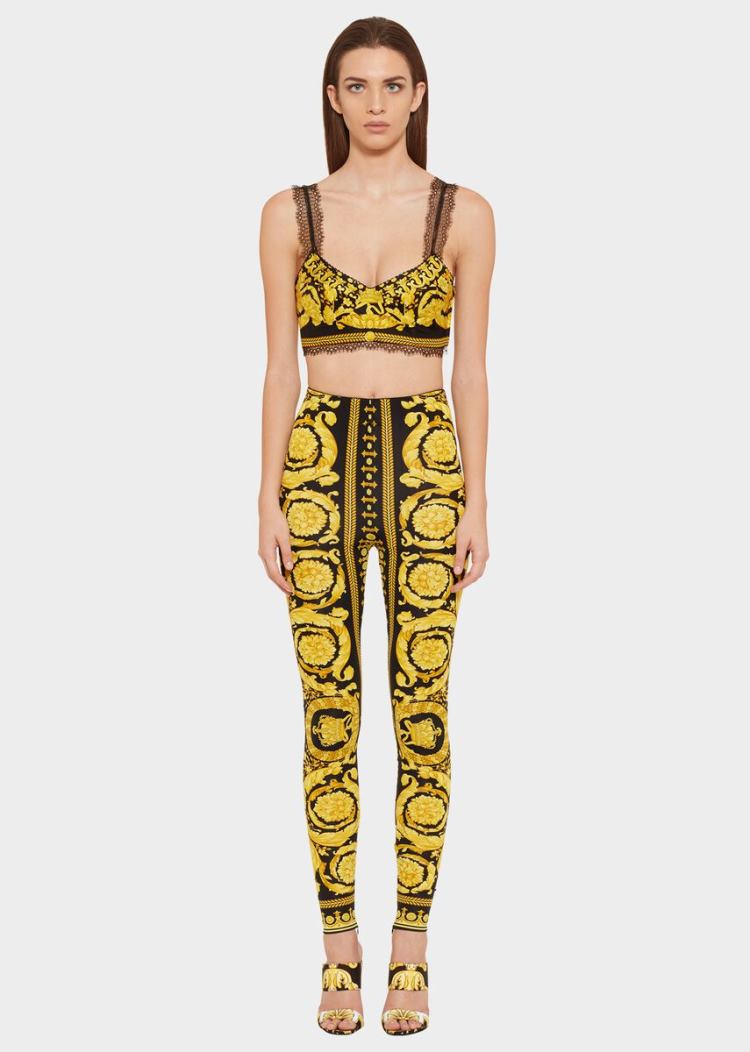 Versace Barocco FW'91 Print Leggings κολαν γυναικεια Πολύχρωμο | QI4M88Q