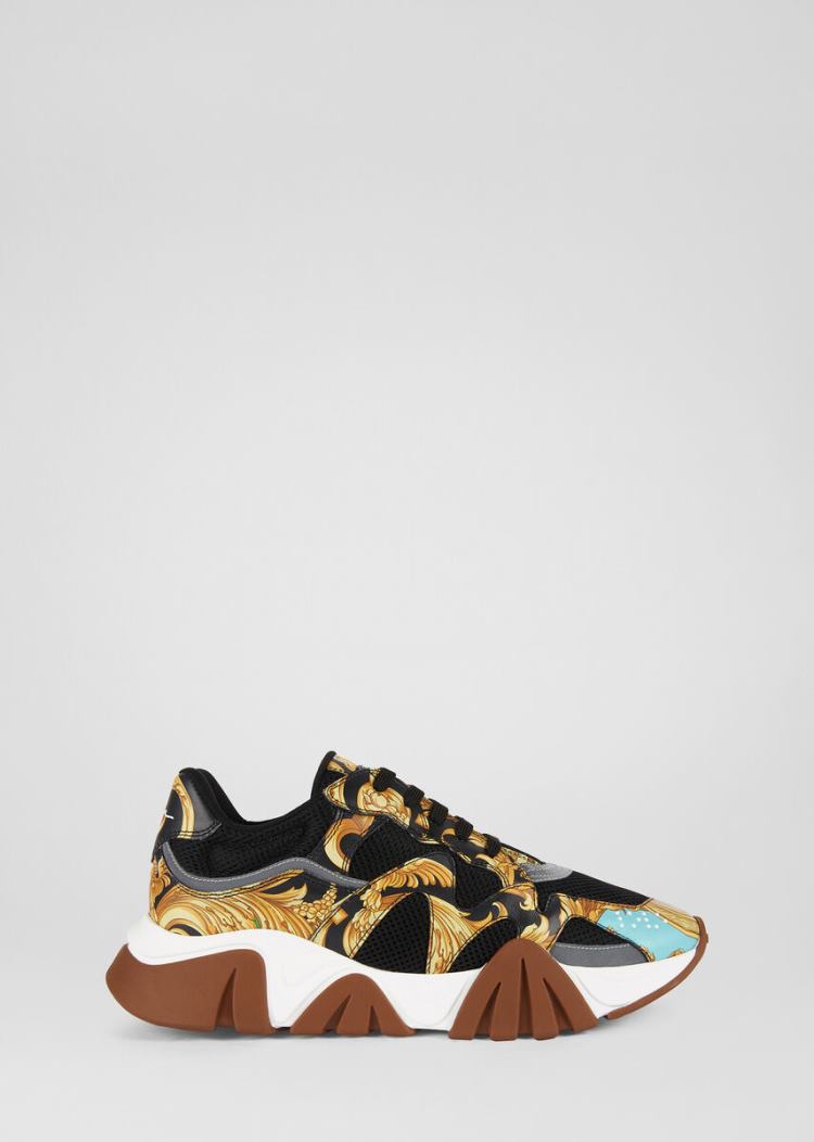 Versace Barocco Homme Print Squalo Trainers αθλητικα ανδρικα Πολύχρωμο | 9QZSCOQ