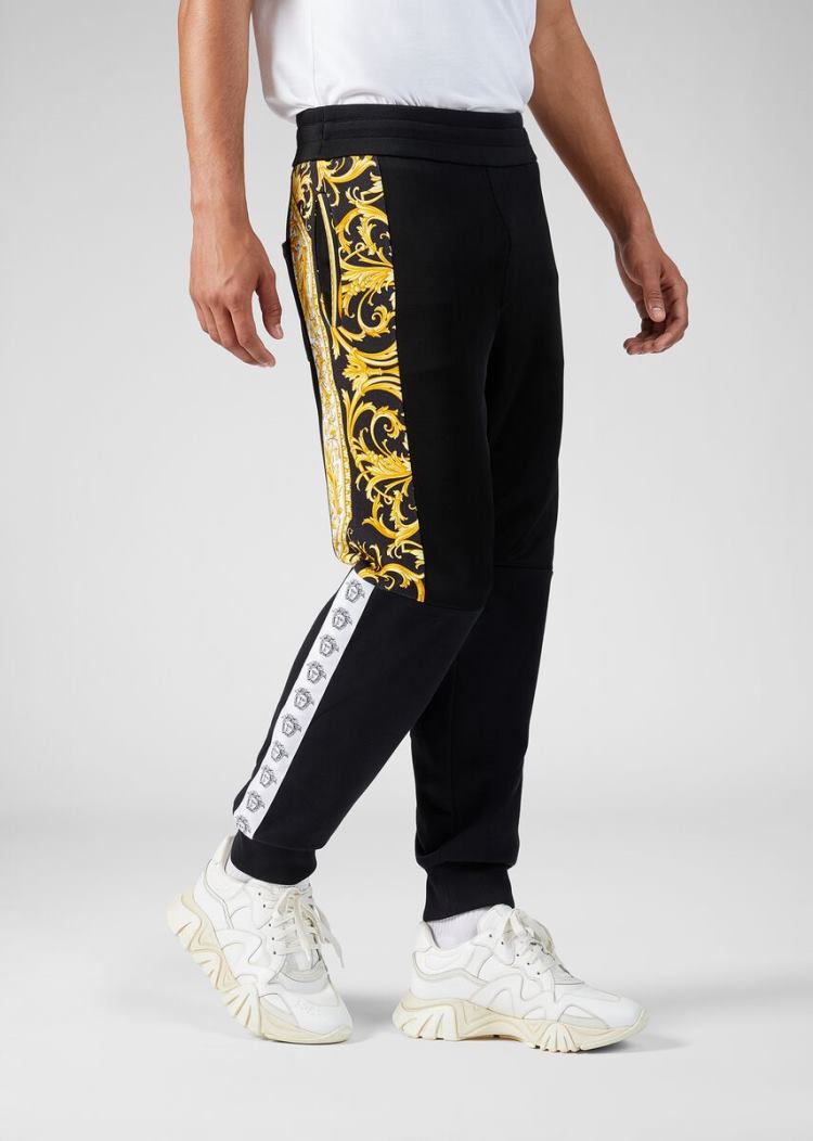 Versace Barocco Logo Trackpants παντελόνι ανδρικα Πολύχρωμο | Q5TDR6U