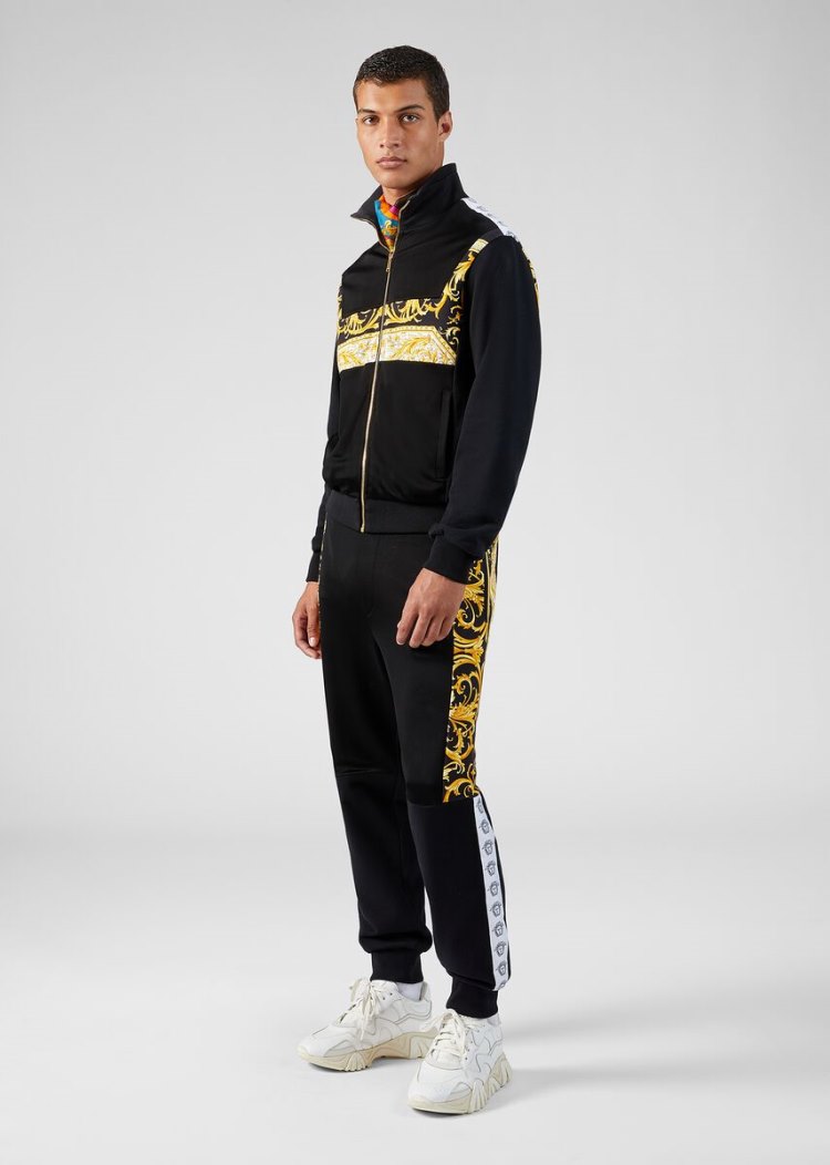 Versace Barocco Logo Trackpants παντελόνι ανδρικα Πολύχρωμο | R9T6OFB