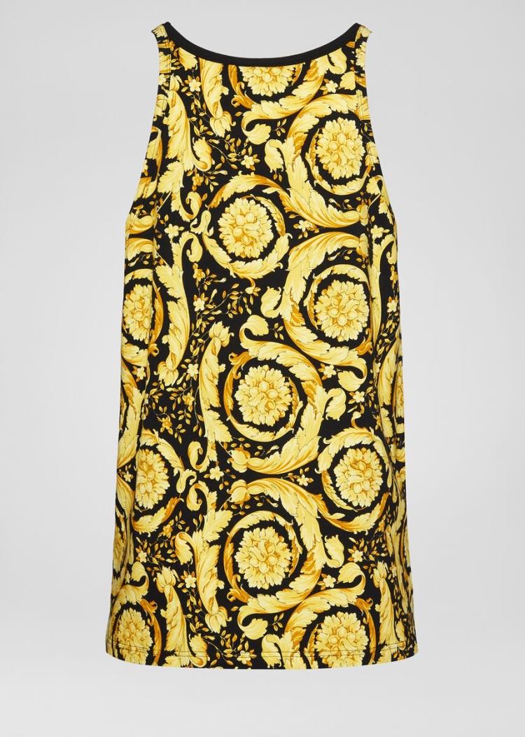 Versace Barocco Print Gym Tank αμανικα μπλουζακια ανδρικα Πολύχρωμο | 99GL5CQ