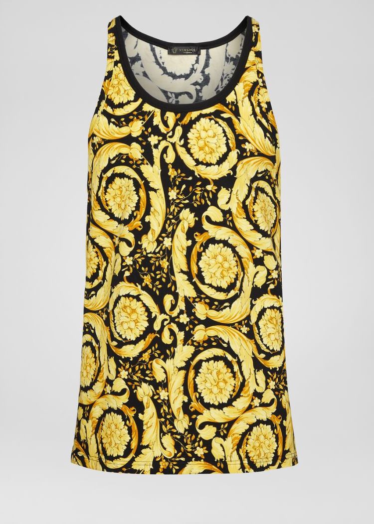 Versace Barocco Print Gym Tank αμανικα μπλουζακια ανδρικα Πολύχρωμο | TEO08MY