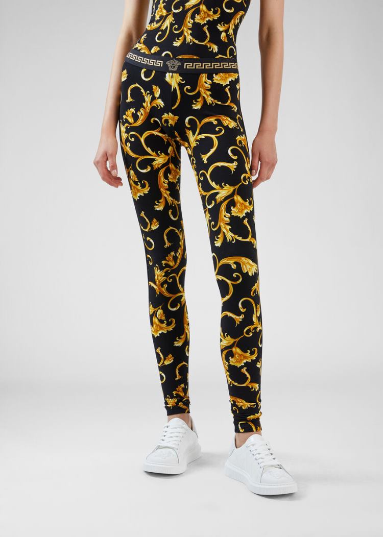 Versace Barocco Print Leggings κολαν γυναικεια Πολύχρωμο | 0E2KQA4
