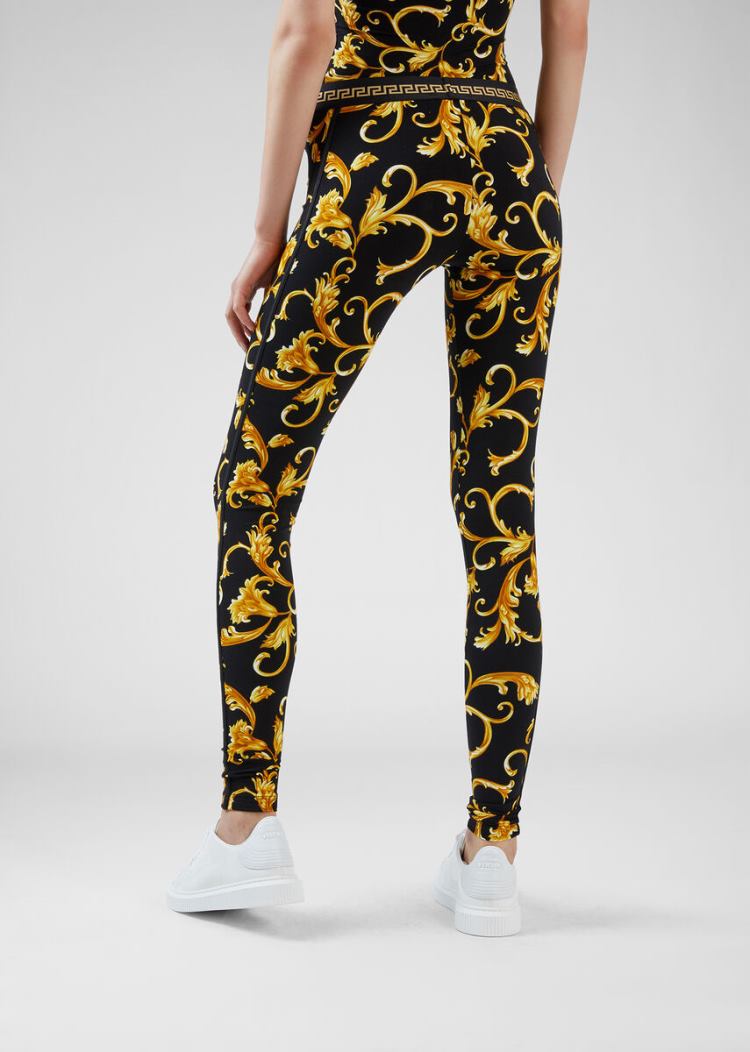 Versace Barocco Print Leggings κολαν γυναικεια Πολύχρωμο | 0E2KQA4