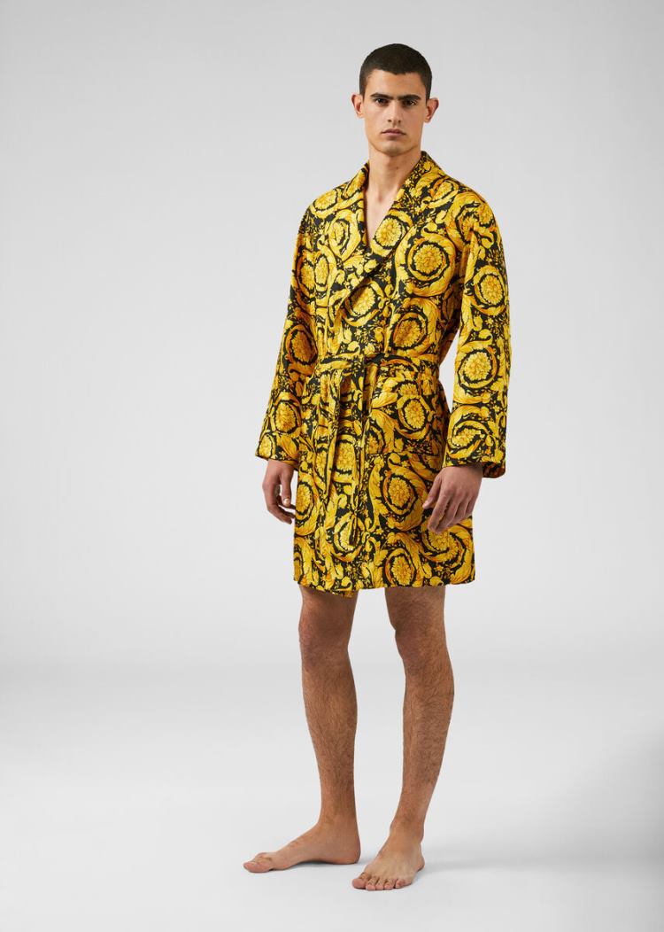 Versace Barocco Print Silk Dressing Gown εσωρουχα ανδρικα Πολύχρωμο | B03LAO7