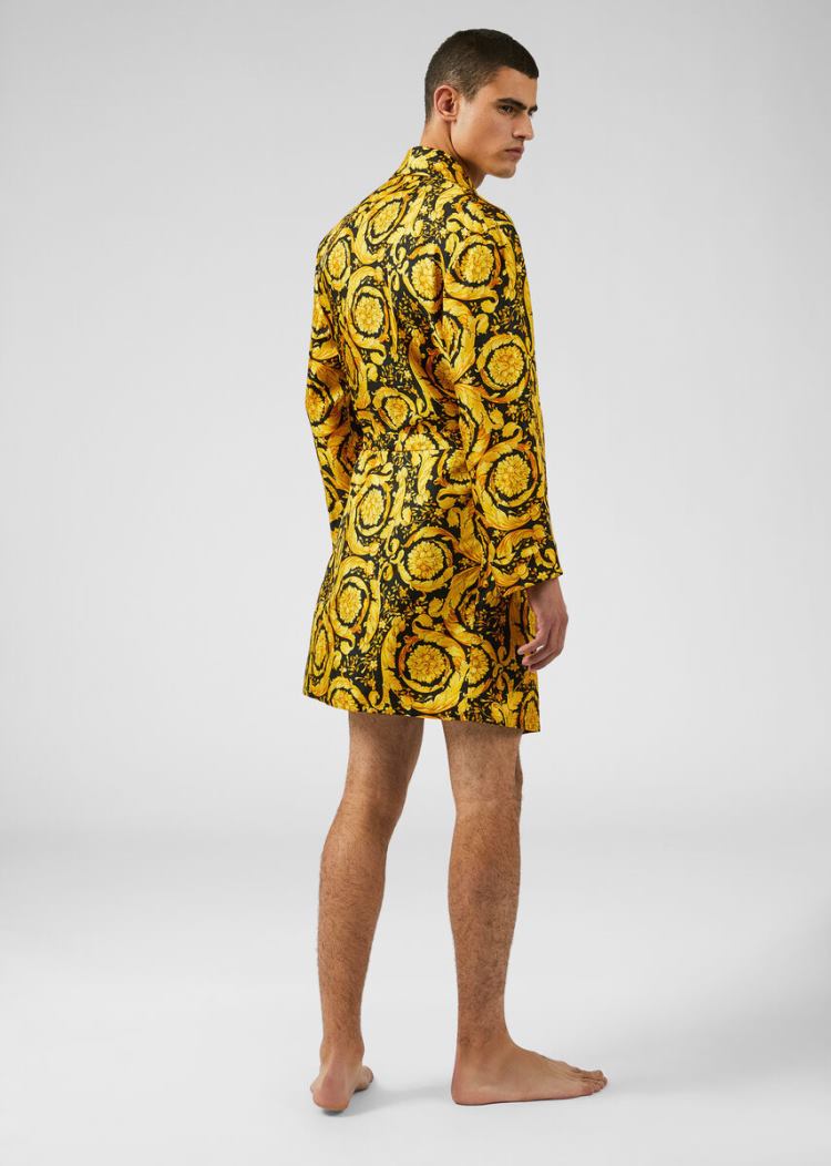 Versace Barocco Print Silk Dressing Gown εσωρουχα ανδρικα Πολύχρωμο | B03LAO7