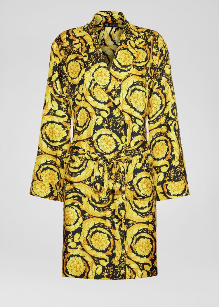 Versace Barocco Print Silk Dressing Gown εσωρουχα γυναικεια Πολύχρωμο | BUFJV9F