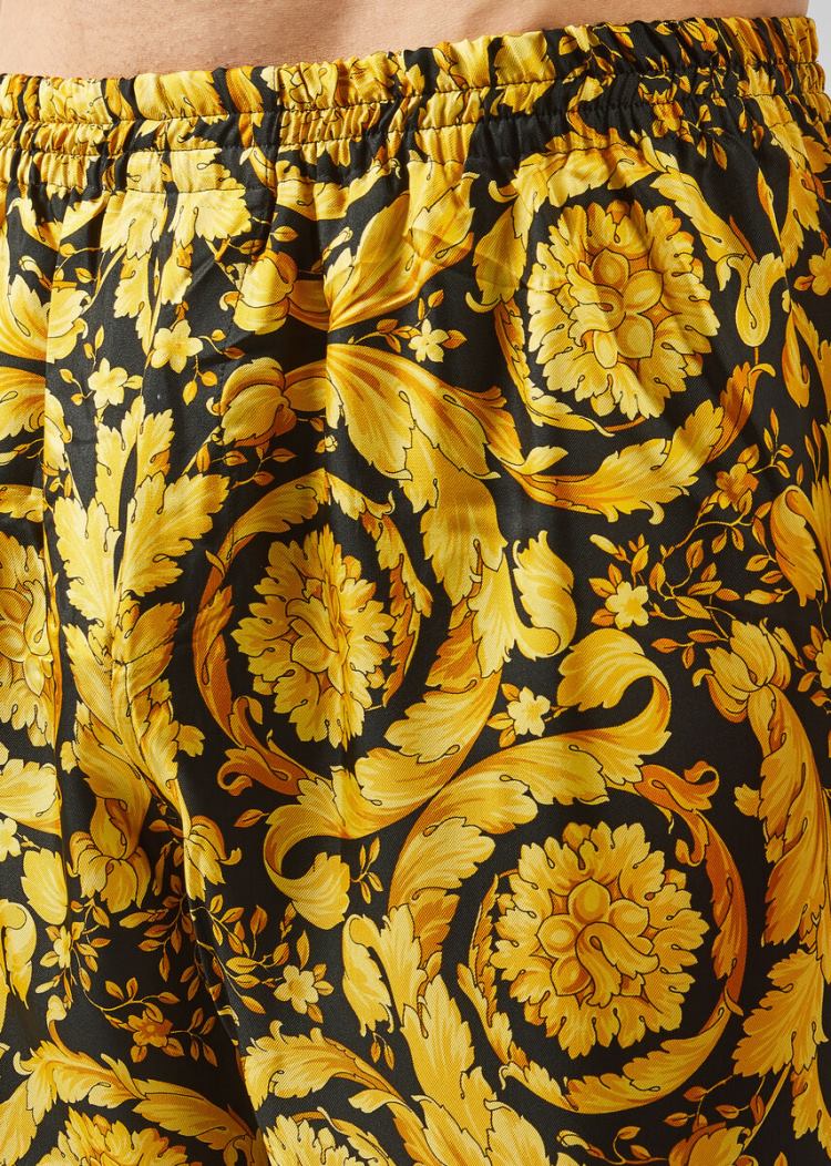Versace Barocco Print Silk Pyjama Bottoms παντελονι ανδρικα Πολύχρωμο | D80JRDX