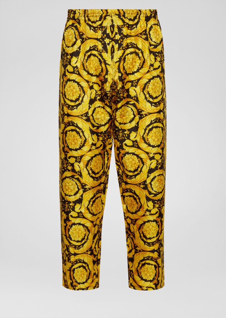 Versace Barocco Print Silk Pyjama Bottoms παντελονι ανδρικα Πολύχρωμο | D80JRDX