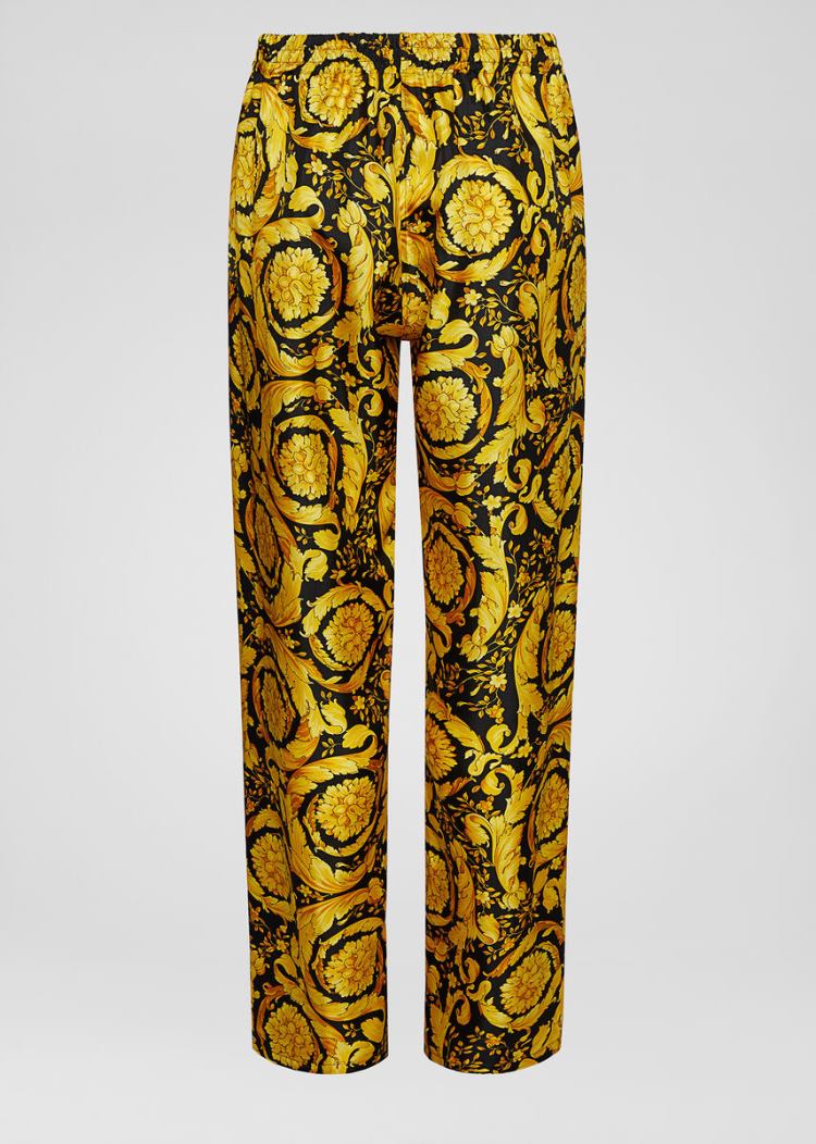 Versace Barocco Print Silk Pyjama Bottoms παντελονι γυναικεια Πολύχρωμο | EORDMVE