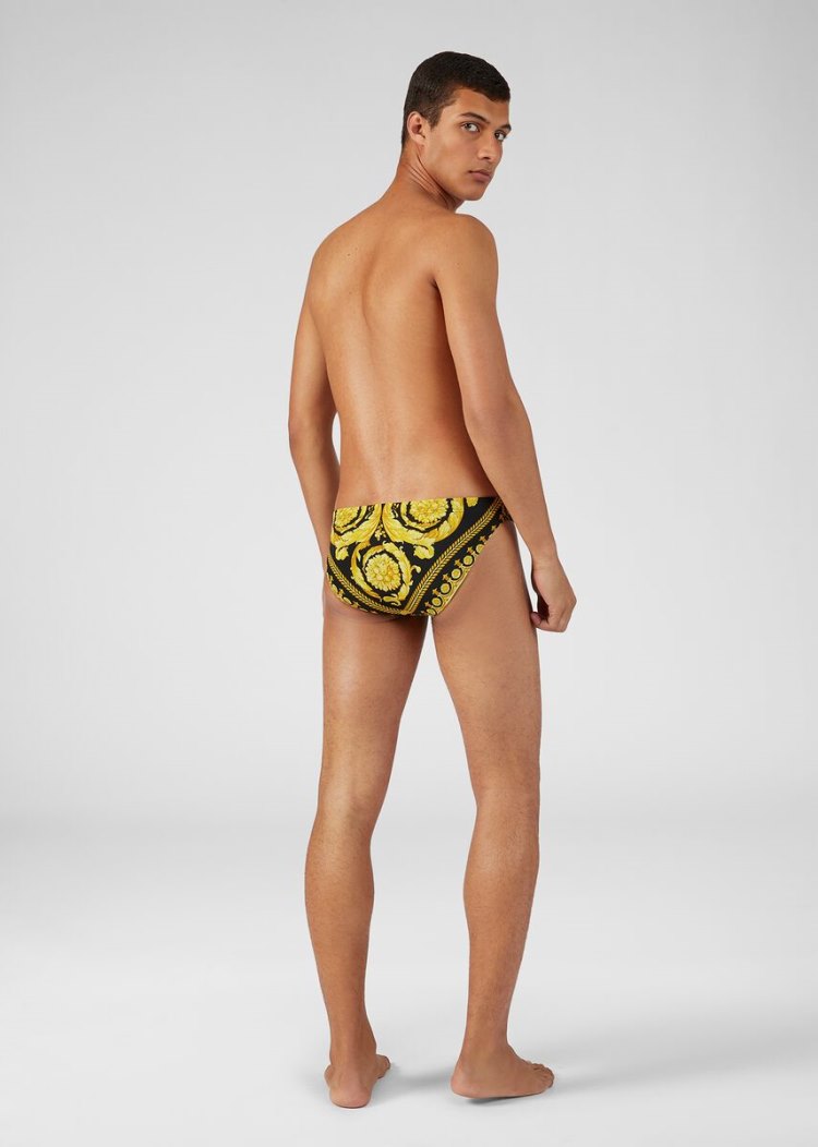 Versace Barocco Print Swim Briefs μαγιό ανδρικα Πολύχρωμο | RSVMOV6
