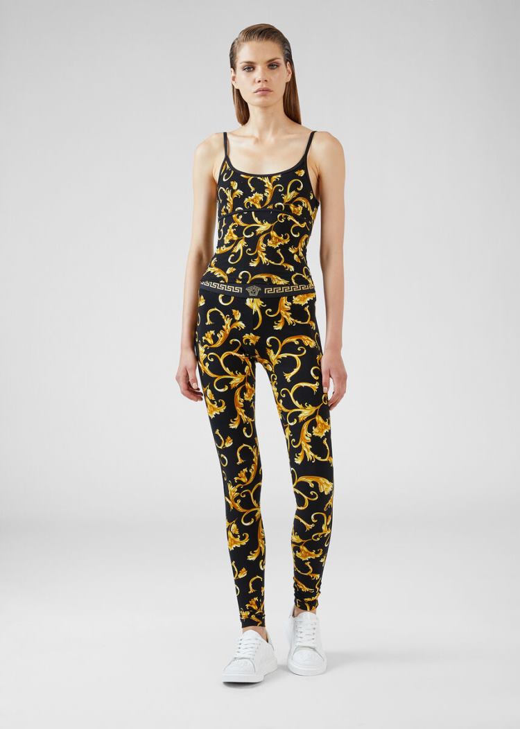 Versace Barocco Print αμανικα Tank Top αμανικα μπλουζακια γυναικεια Πολύχρωμο | FXHH9PE