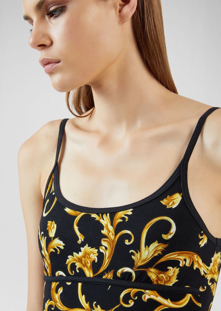 Versace Barocco Print αμανικα Tank Top αμανικα μπλουζακια γυναικεια Πολύχρωμο | FXHH9PE