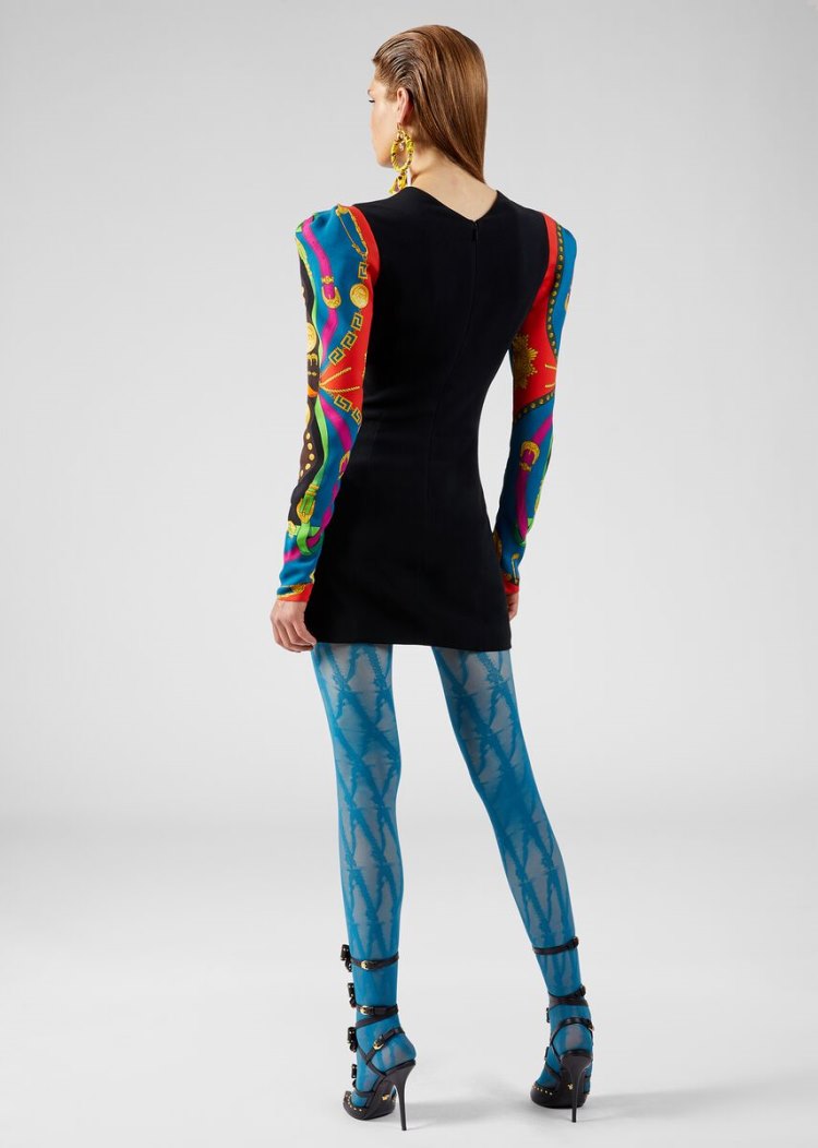 Versace Barocco Rodeo Print Accent φορεμα φορεμα γυναικεια Πολύχρωμο | ILRWYWR