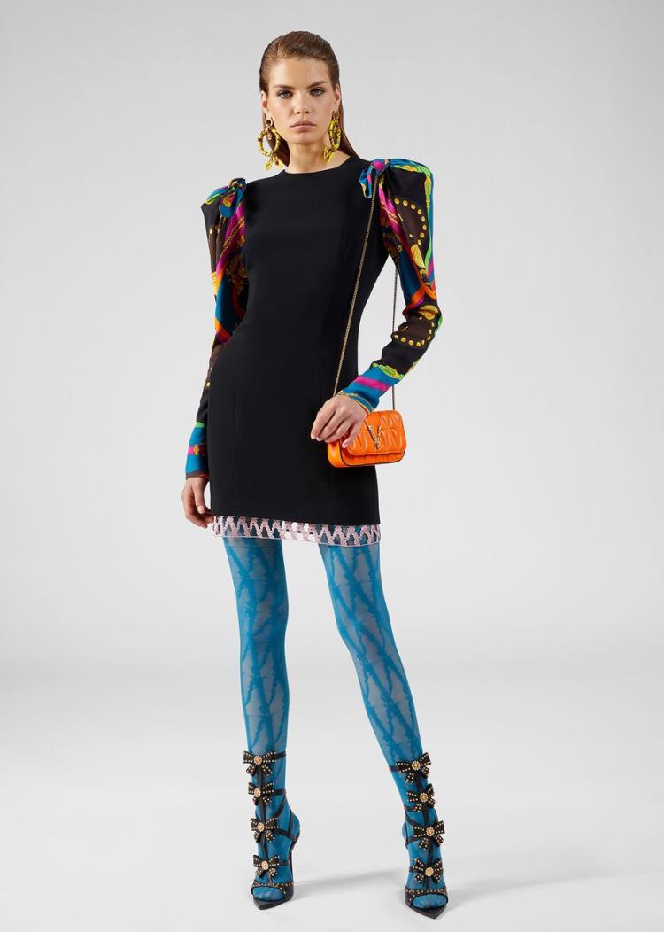Versace Barocco Rodeo Print Accent φορεμα φορεμα γυναικεια Πολύχρωμο | ILRWYWR