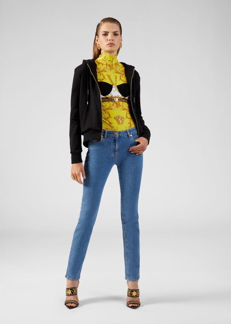 Versace Barocco Rodeo Print Bustier Top Αριστος γυναικεια Πολύχρωμο | GZQ2X0E