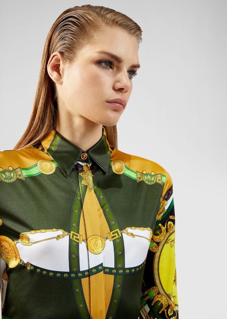 Versace Barocco Rodeo Print Shirt φορεμα φορεμα γυναικεια Πολύχρωμο | ZGMHTFA