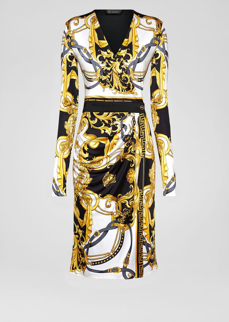 Versace Barocco Rodeo Print Wrap φορεμα φορεμα γυναικεια Πολύχρωμο | YPY62D0