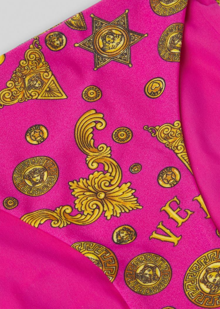 Versace Barocco Rodeo Print Μπικίνι Bottom μαγιό γυναικεια φουξια ροζ | Q2BZNQ6