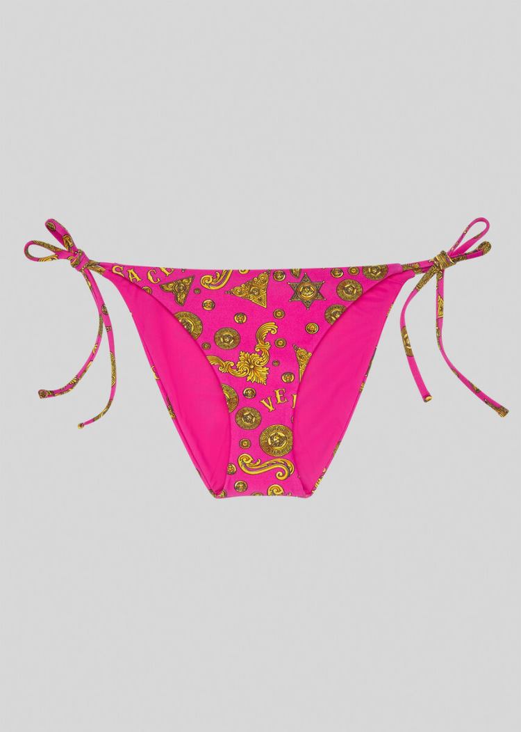 Versace Barocco Rodeo Print Μπικίνι Bottom μαγιό γυναικεια φουξια ροζ | Q2BZNQ6