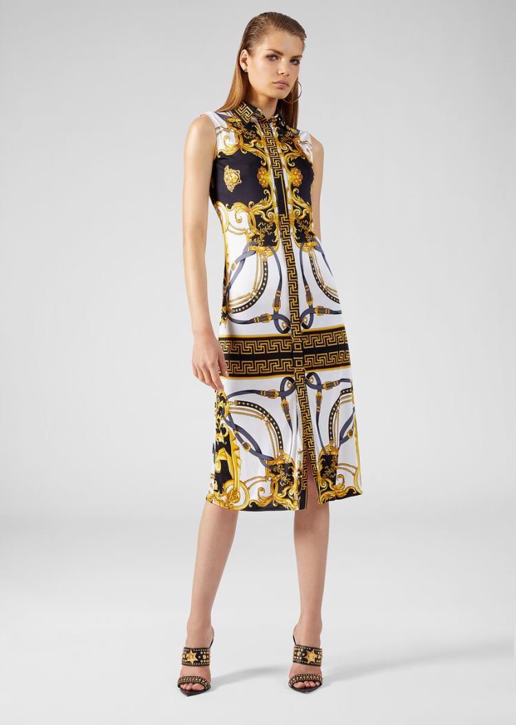 Versace Barocco Rodeo Print αμανικα Shirt φορεμα φορεμα γυναικεια Πολύχρωμο | 34TWDNM