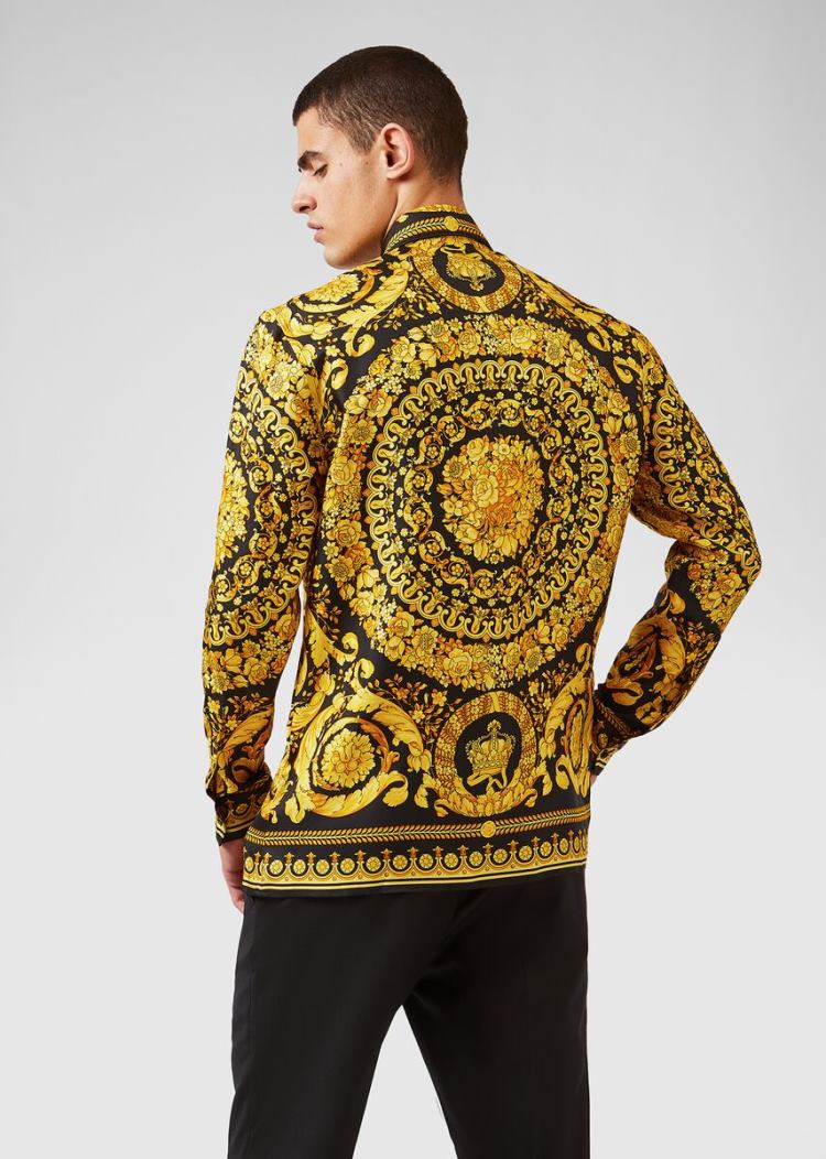 Versace Barocco SS'91 Silk Shirt πουκαμισα ανδρικα Πολύχρωμο | VRKHFEV