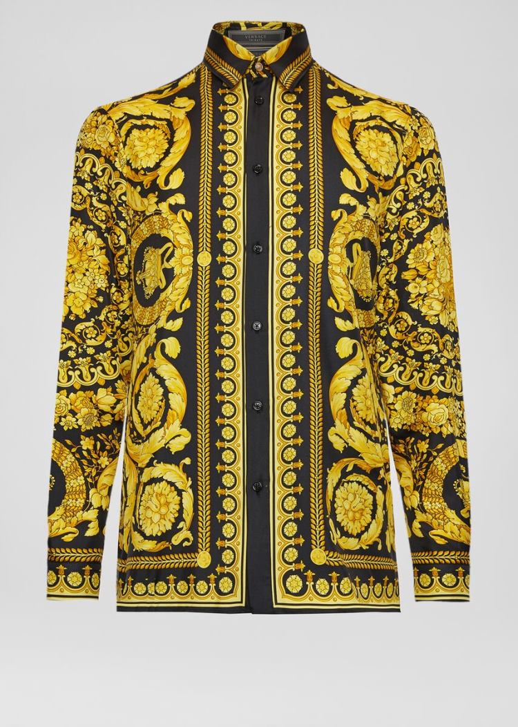 Versace Barocco SS\'91 Silk Shirt πουκαμισα ανδρικα Πολύχρωμο | VRKHFEV