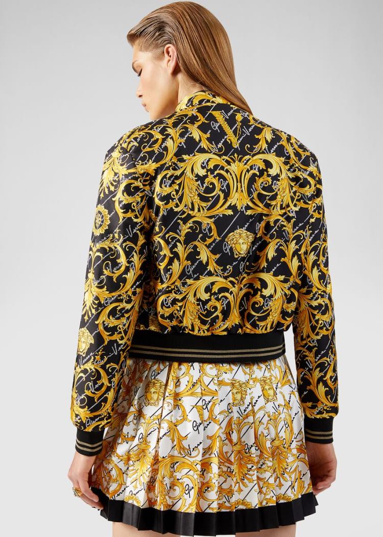 Versace Barocco Signature Print Bomber Jacket μπουφαν γυναικεια Πολύχρωμο | CIY2MTC