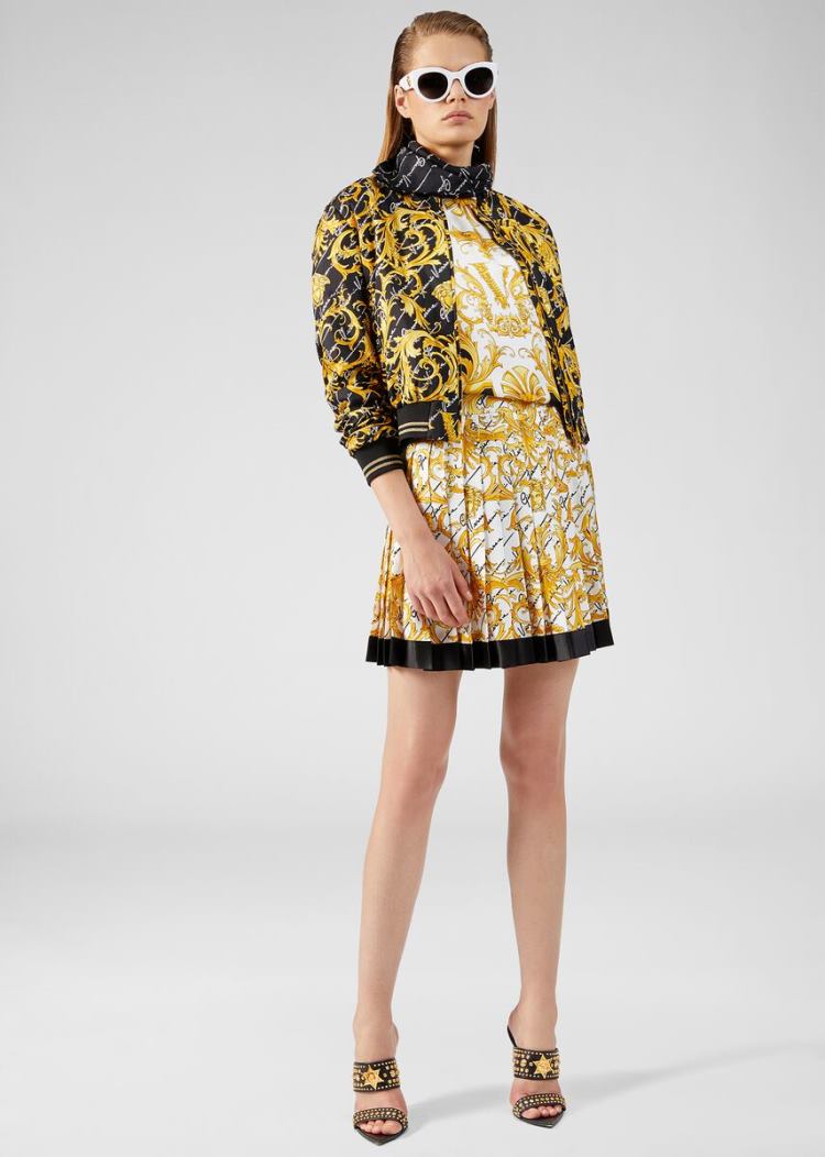 Versace Barocco Signature Print Bomber Jacket μπουφαν γυναικεια Πολύχρωμο | CIY2MTC