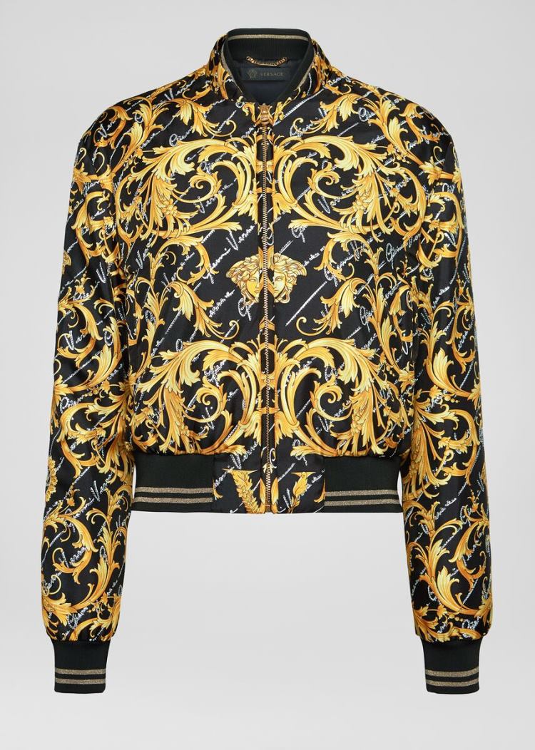 Versace Barocco Signature Print Bomber Jacket μπουφαν γυναικεια Πολύχρωμο | CIY2MTC