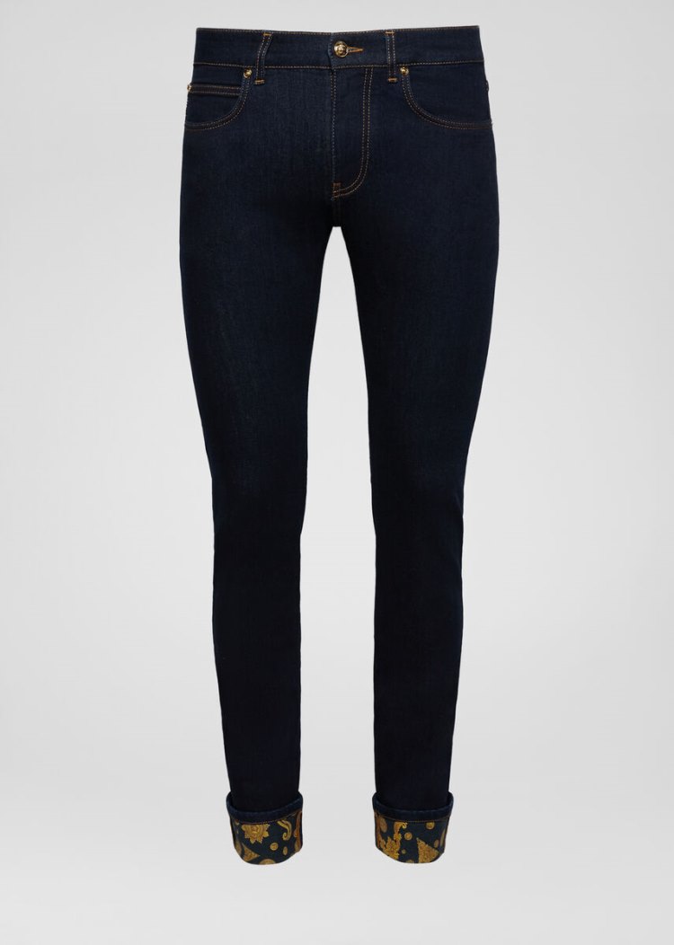 Versace Barocco Western Accent Jeans τζιν παντελονι ανδρικα μπλε | GUWQAX0