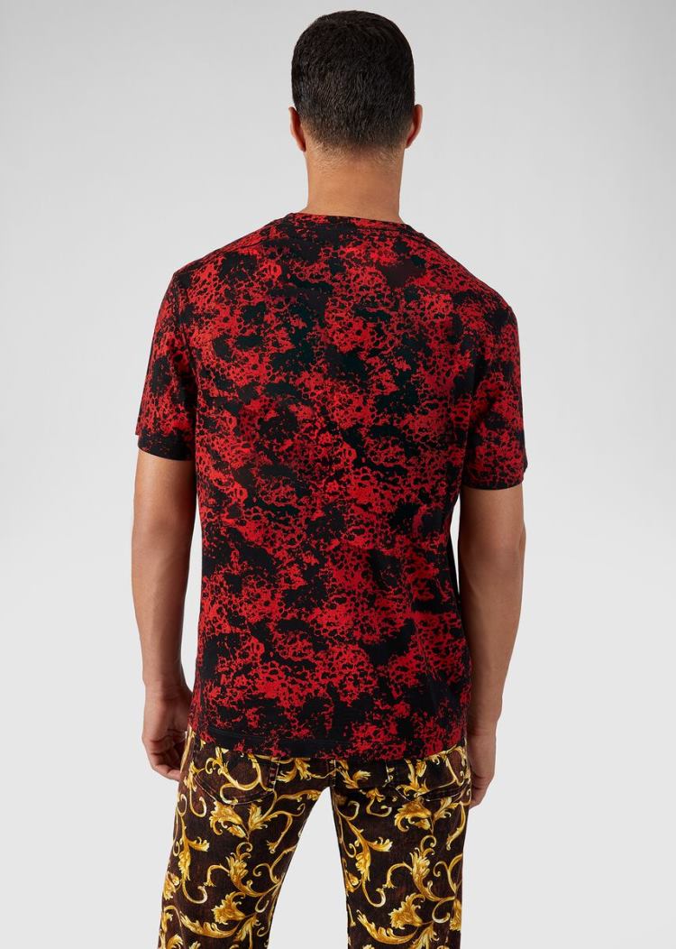 Versace Barocco Western Motif T Shirt μπλουζακια ανδρικα Πολύχρωμο | 9UM9ZO5