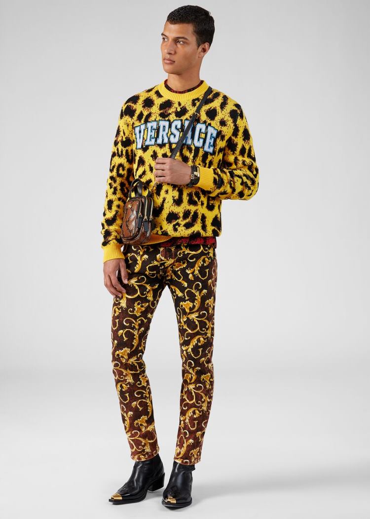Versace Barocco Western Motif T Shirt μπλουζακια ανδρικα Πολύχρωμο | 9UM9ZO5