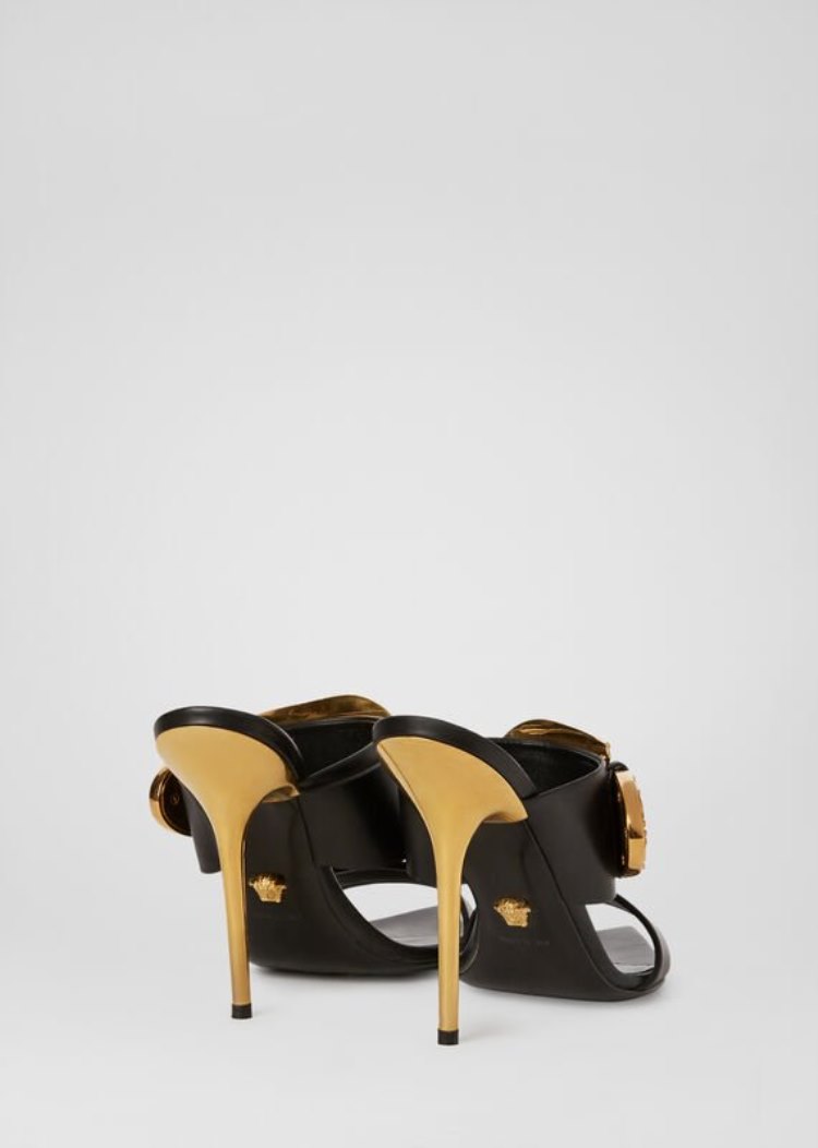 Versace Barocco Western Mules σανδαλια γυναικεια μαυρα | 8W8AV8P