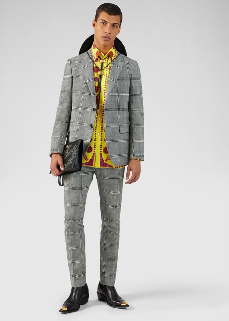 Versace Barocco Western Print Silk Twill Shirt πουκαμισα ανδρικα Πολύχρωμο | UTOQOB3