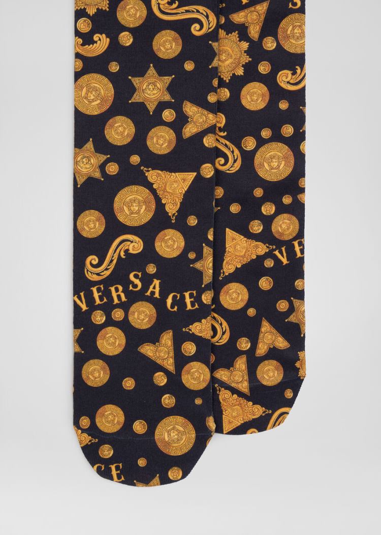 Versace Barocco Western Print Socks καλτσεσ ανδρικα Πολύχρωμο | KAZ1O21