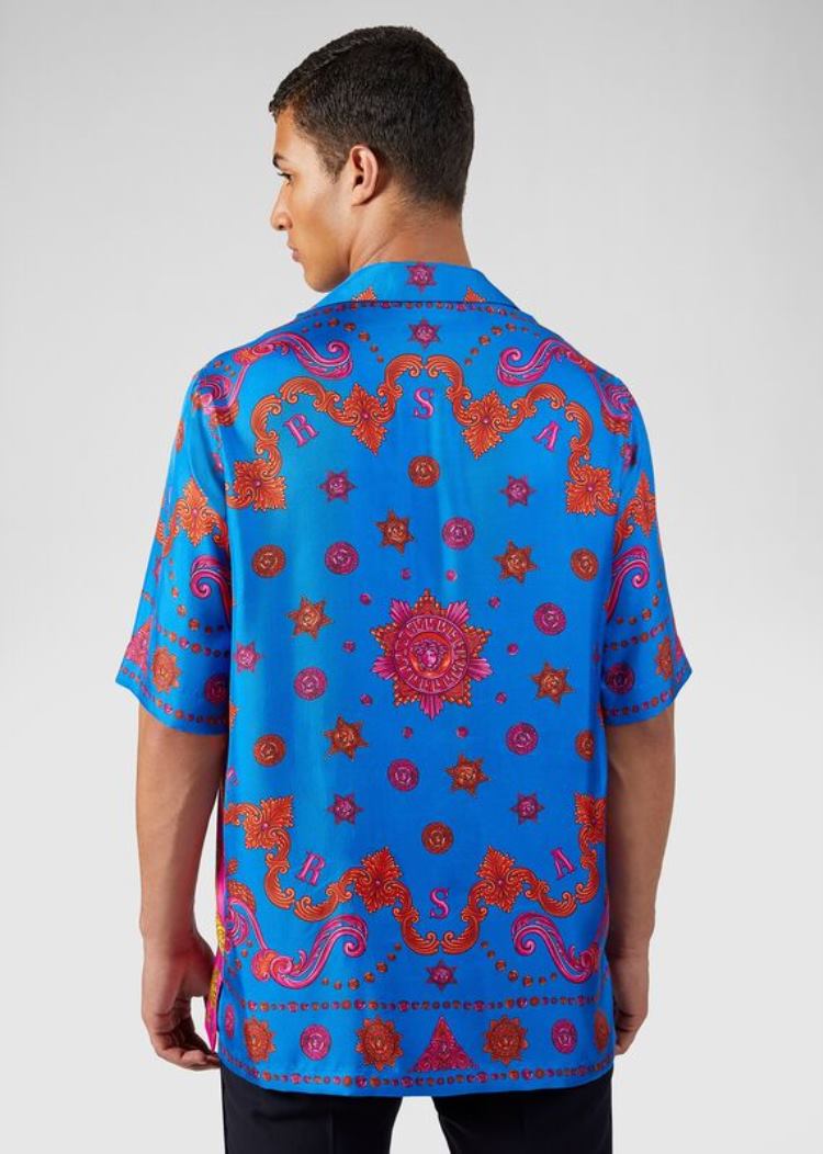 Versace Barocco Western Silk Twill Shirt πουκαμισα ανδρικα Πολύχρωμο | 60Y23OR