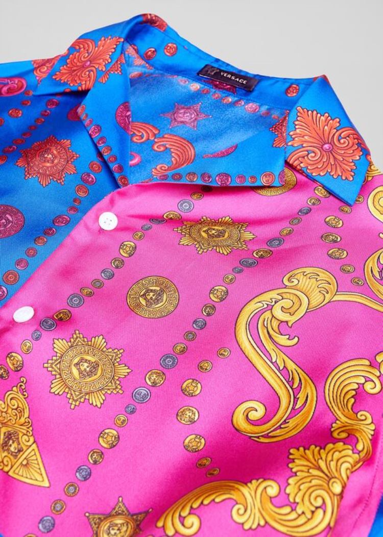 Versace Barocco Western Silk Twill Shirt πουκαμισα ανδρικα Πολύχρωμο | 60Y23OR