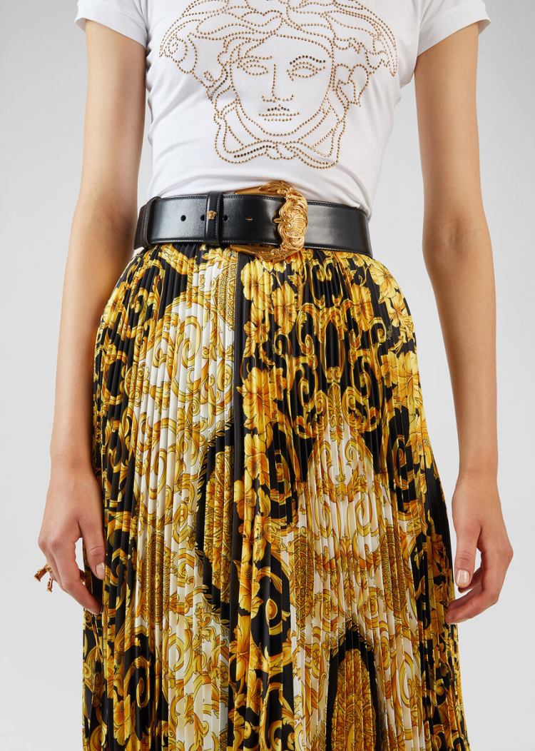 Versace Barocco πόρπης Belt ζωνη γυναικεια μαυρα | A0KPUOW