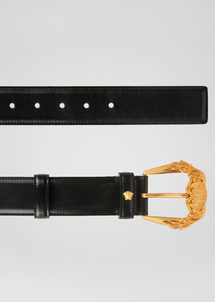 Versace Barocco πόρπης Belt ζωνη γυναικεια μαυρα | A0KPUOW