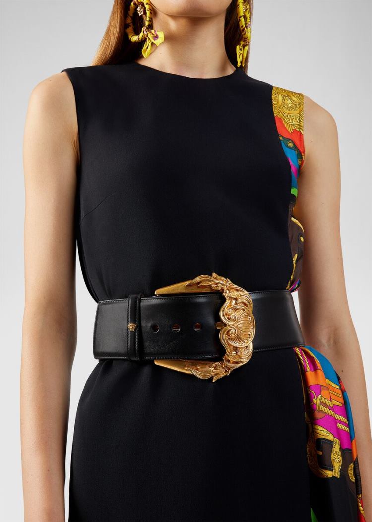 Versace Barocco πόρπης waist Belt ζωνη γυναικεια μαυρα | 4S8S6P9