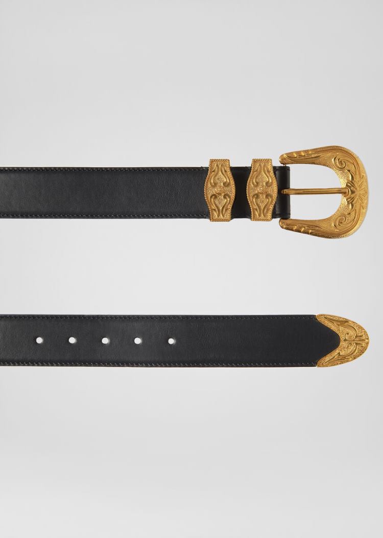 Versace Baroque πόρπης Tribute Belt ζωνη γυναικεια μαυρα | UBVR02Z