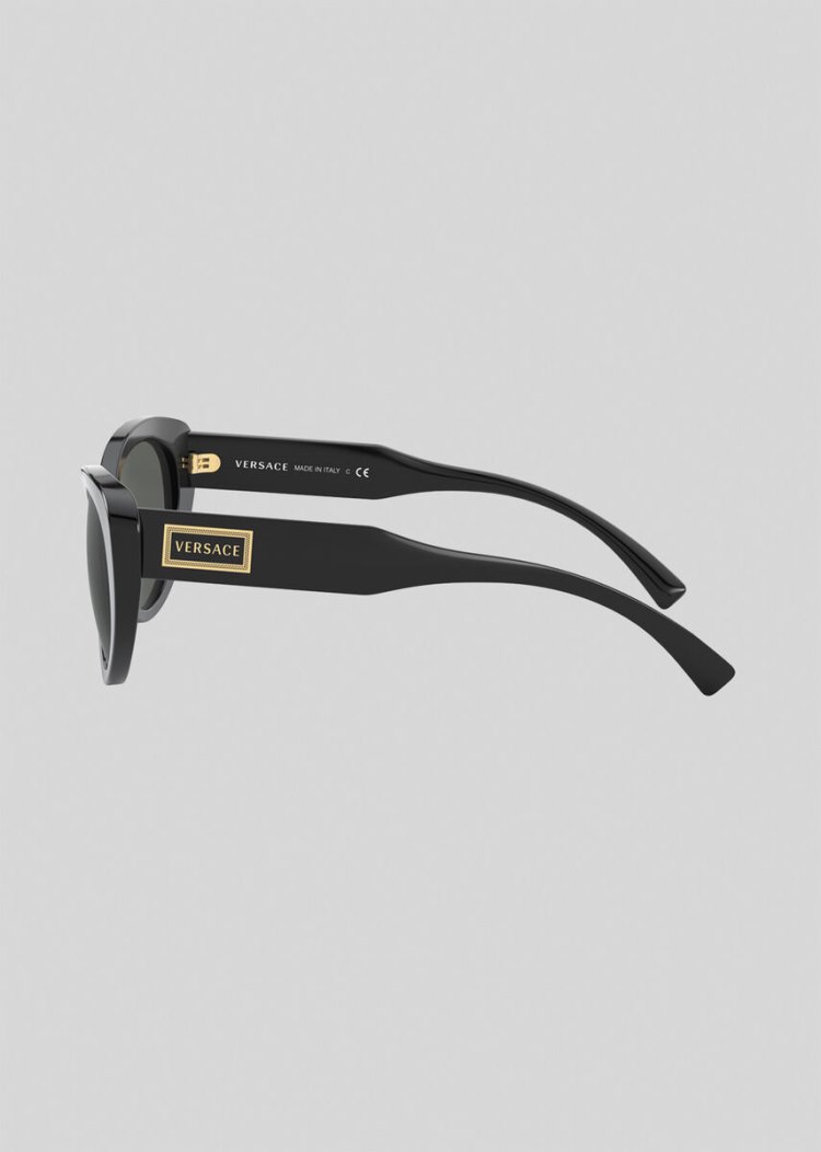 Versace Black Cat-Eye 90s Vintage Logo γυαλια ηλιου γυναικεια μαυρα | BND6GCJ