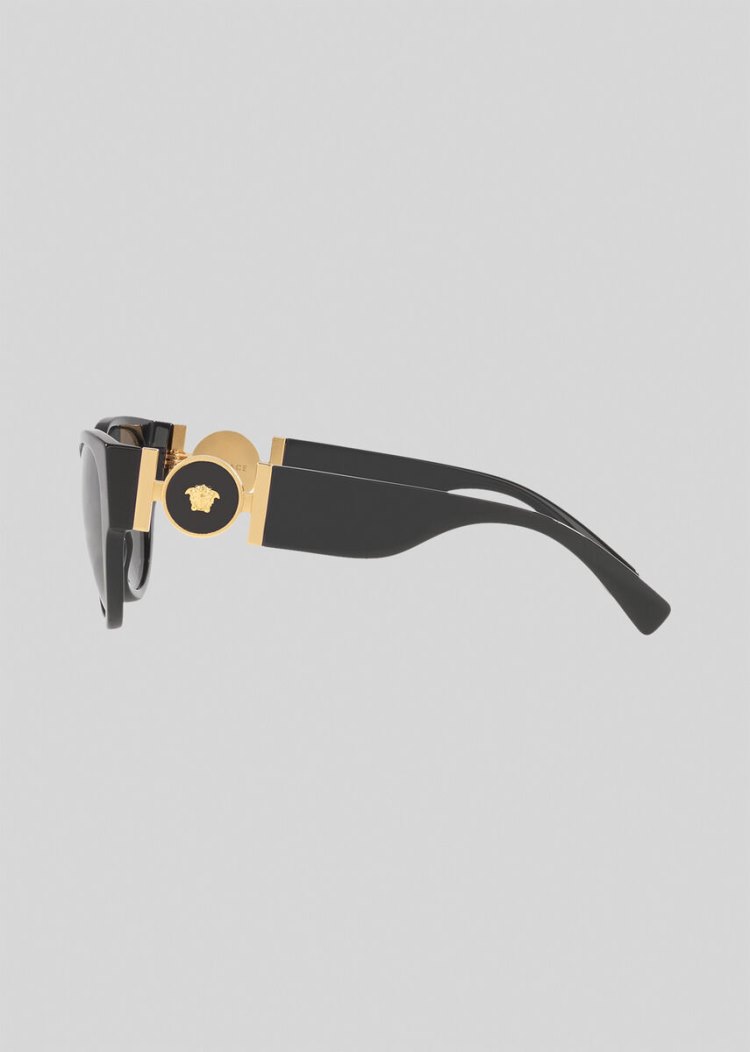 Versace Black Cat-Eye Medusa Medalion γυαλια ηλιου γυναικεια μαυρα | YKZYW1W