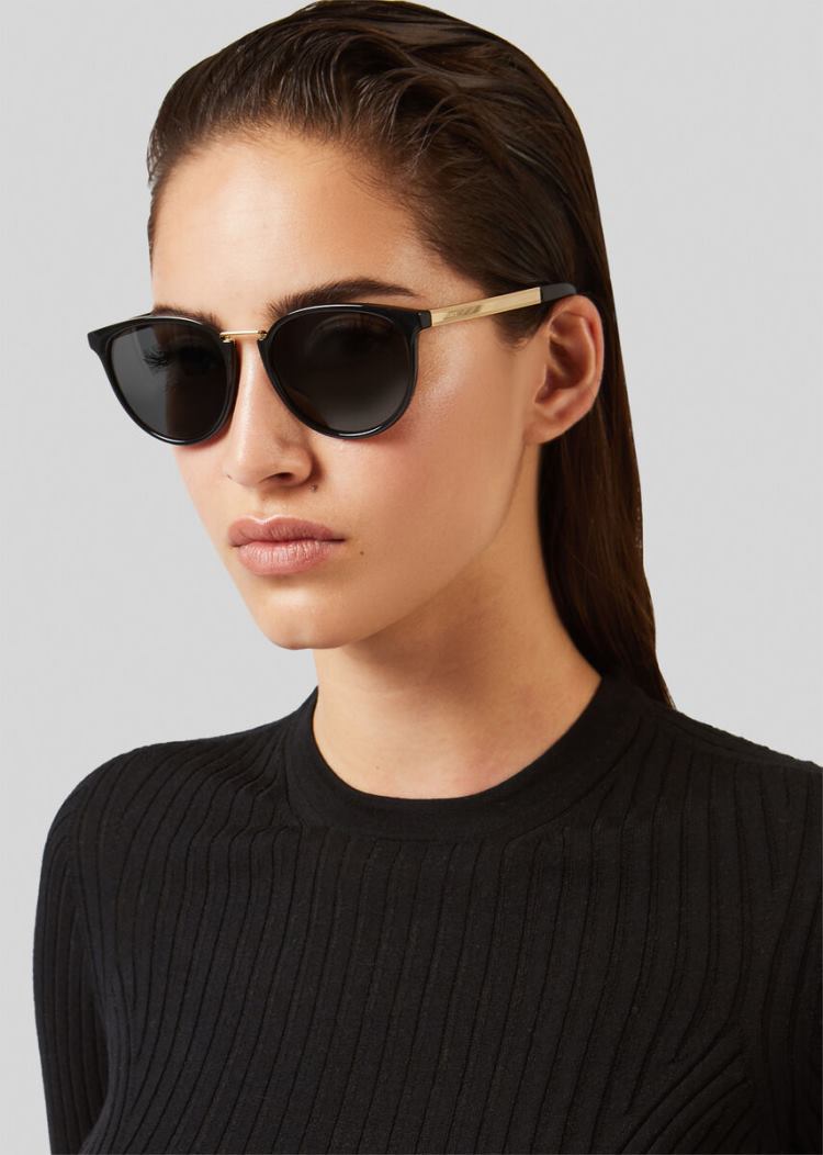 Versace Black Logomania γυαλια ηλιου γυναικεια μαυρα χρυσο χρωμα | Y3YCY9Z