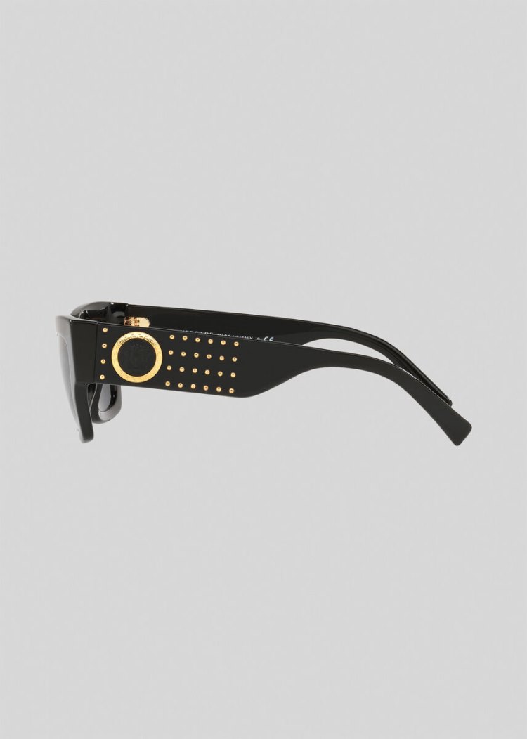 Versace Black Medusa Ares Temple Stud γυαλια ηλιου γυναικεια μαυρα | ZHKS3FC